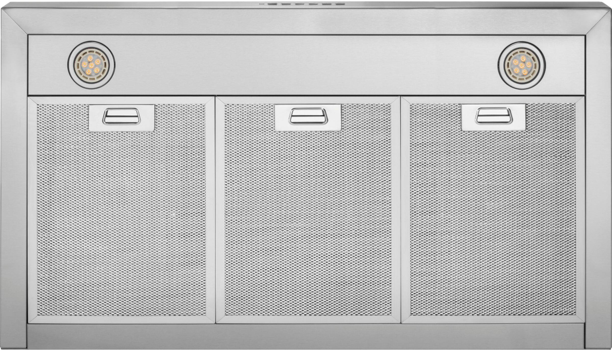 Alt View 11. GE - Designer 36" Convertible Range Hood - Stainless Steel.