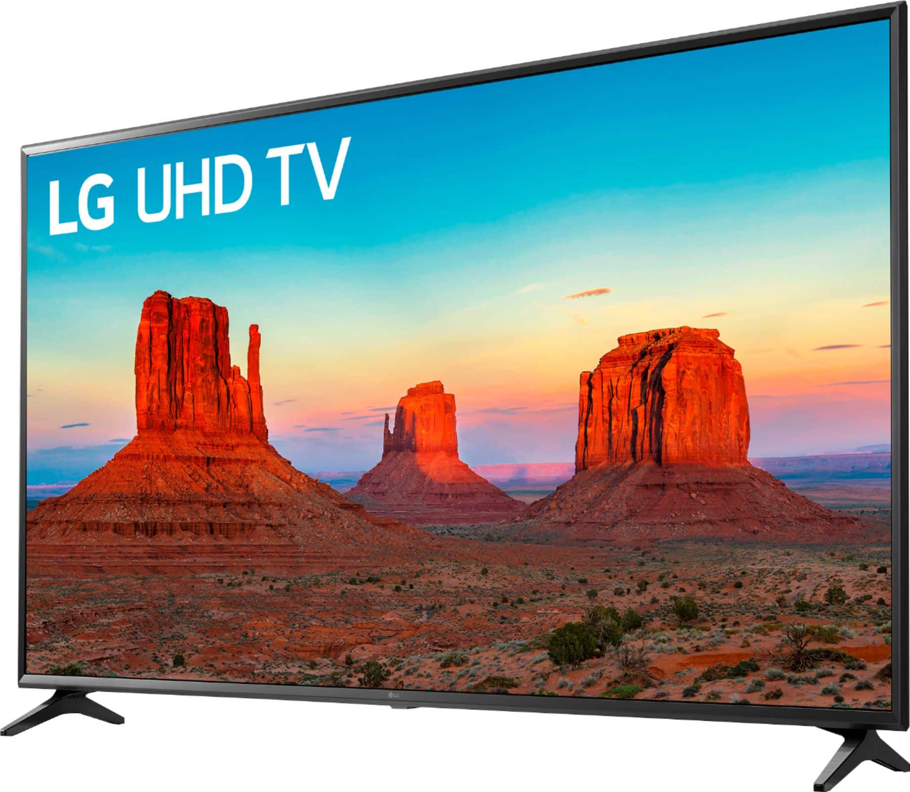 Left. LG - 55" Class - LED - UK6090PUA Series - 2160p - Smart - 4K UHD TV with HDR - Black.