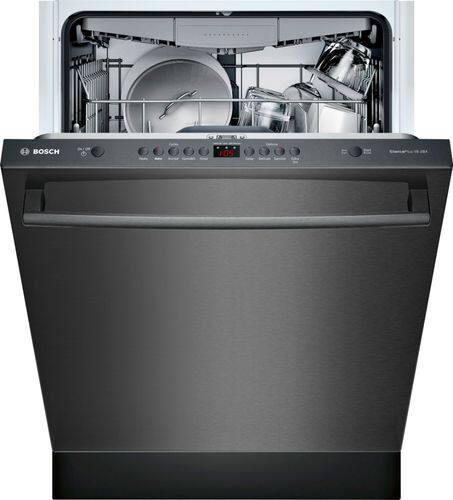 Bosch - 100 Series 24" Top Control Built-In Dishwasher - Black stainless steel