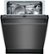 Front Zoom. Bosch - 100 Series 24" Top Control Built-In Dishwasher - Black stainless steel.