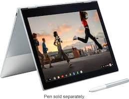 Google - Geek Squad Certified Refurbished Pixelbook 12.3" Touch-Screen Chromebook - Intel Core i5 - 8GB Memory - 128GB SSD - Silver - Angle_Zoom