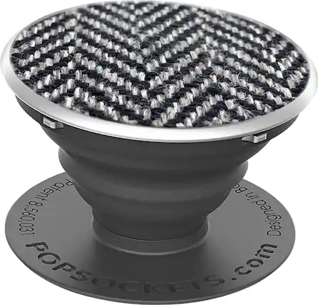 Front. PopSockets - Multifunctional Holder for Mobile Phones - Black/Black (Accordion)/Black (Platform).
