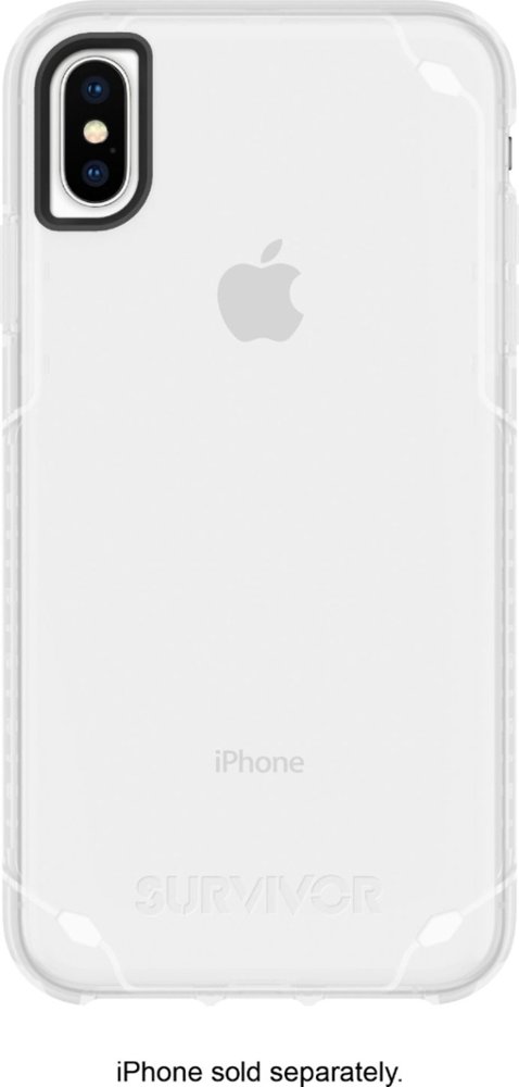 survivor strong case for apple iphone xs max - clear