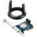 Front. ASUS - Dual-Band AC1200 Wireless PCI Express Network Card - Black.