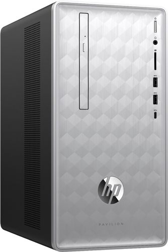 Rent to own Pavilion Desktop - Intel Core i3 - 8GB Memory - 1TB Hard Drive + 128GB Solid State Drive - HP Finish In Natural Silver