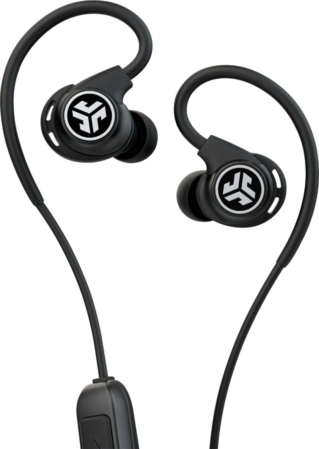 Front. JLab - Fit Sport Fitness Earbuds Wireless In-Ear Headphones - Black.