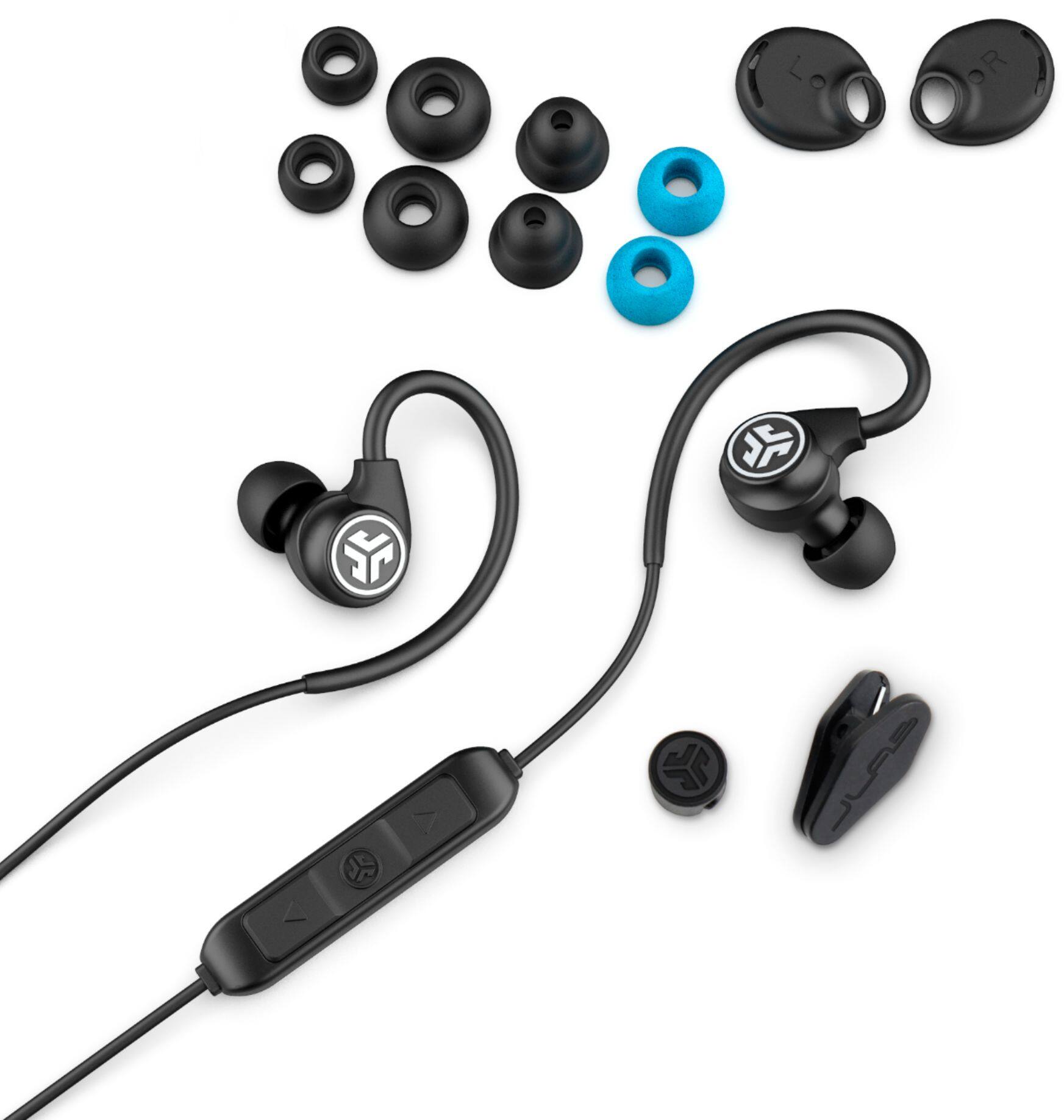 Alt View 11. JLab - Fit Sport Fitness Earbuds Wireless In-Ear Headphones - Black.