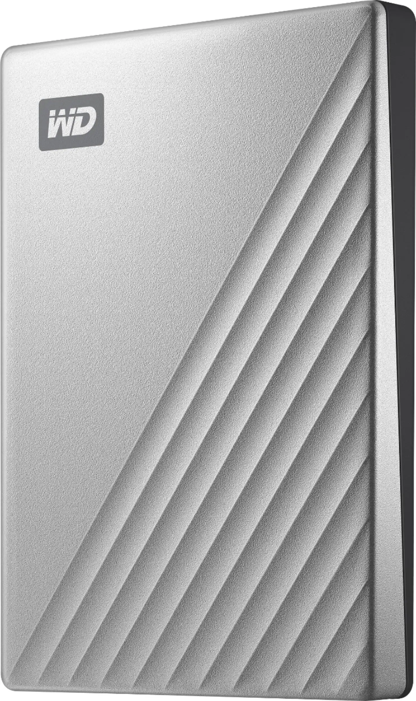 Front. WD - My Passport Ultra 2TB External USB 3.0 Portable Hard Drive - Silver.