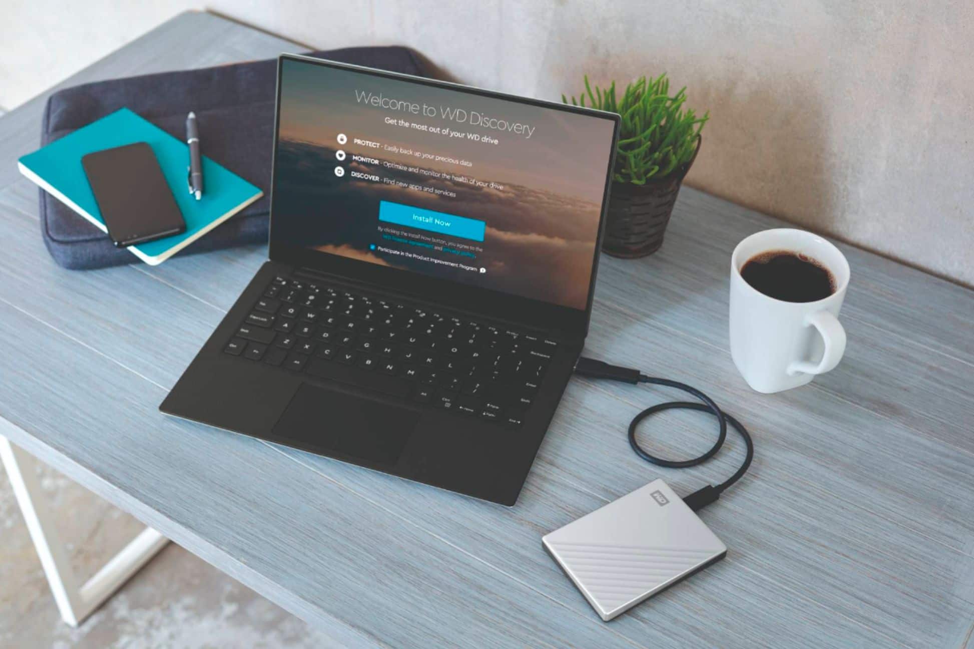 Alt View 15. WD - My Passport Ultra 2TB External USB 3.0 Portable Hard Drive - Silver.