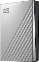 WD - My Passport Ultra for Mac 4TB External USB 3.0 Portable Hard Drive - Silver - Front_Zoom