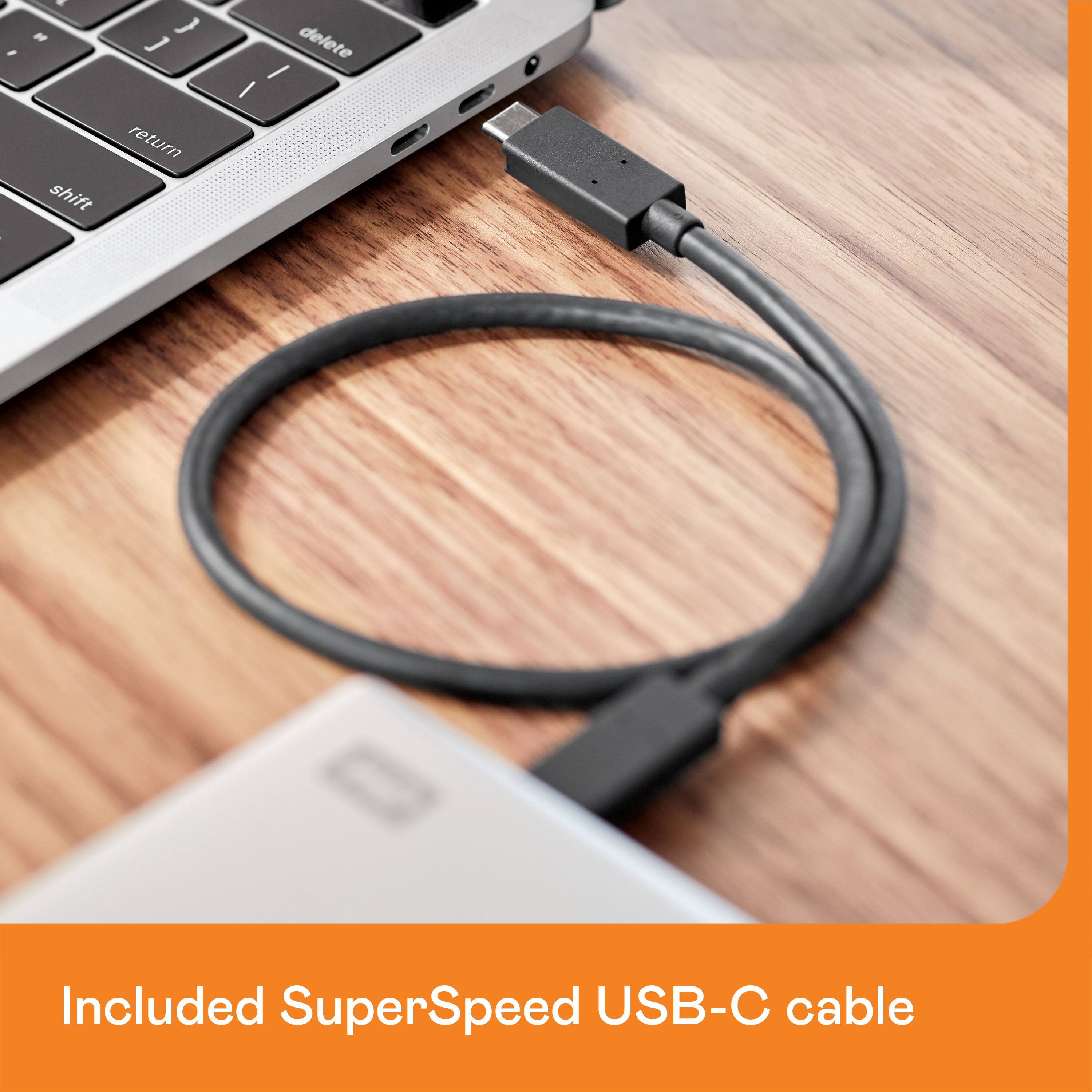 Included SuperSpeed USB-C cable.