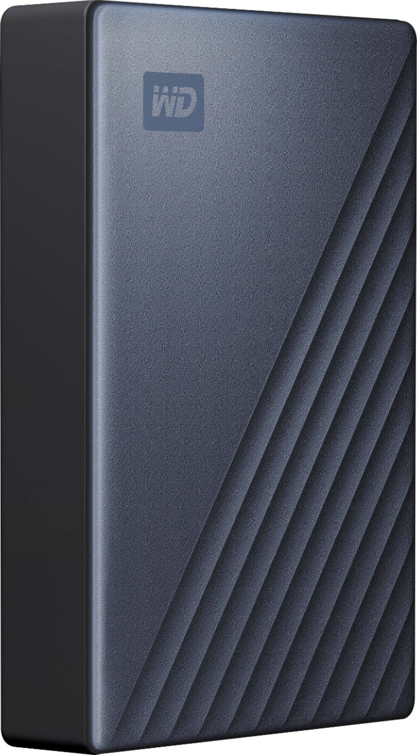 Left. WD - My Passport Ultra 4TB External USB 3.0 Portable Hard Drive - Blue.