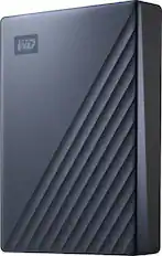 Front. WD - My Passport Ultra 4TB External USB 3.0 Portable Hard Drive - Blue.