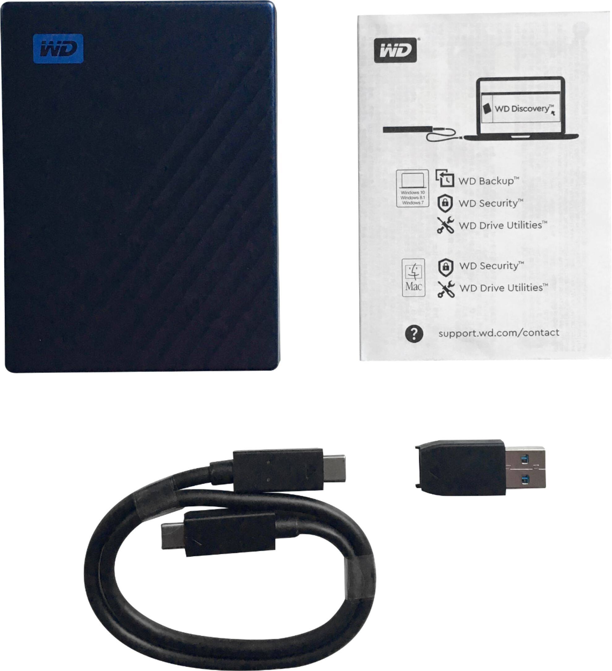 Alt View 15. WD - My Passport Ultra 4TB External USB 3.0 Portable Hard Drive - Blue.