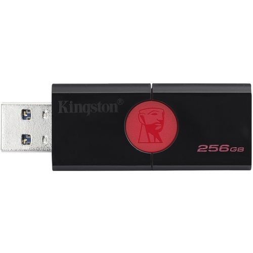 UPC 740617282436 product image for Kingston - DataTraveler 256GB USB 3.1 Gen 1 Flash Drive - Black On Red | upcitemdb.com