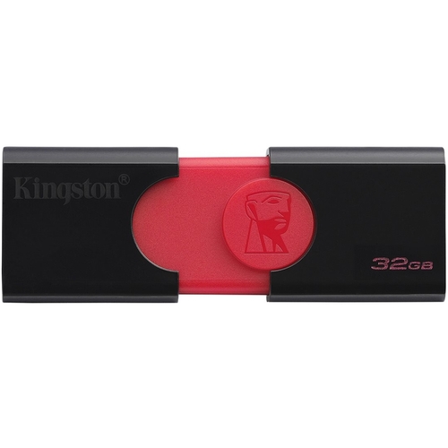 UPC 740617282368 product image for Kingston - DataTraveler 32GB USB 3.1 Gen 1 Flash Drive - Black On Red | upcitemdb.com