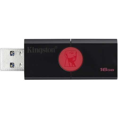 UPC 740617282504 product image for Kingston - DataTraveler 16GB USB 3.1 Gen 1 Flash Drive - Black On Red | upcitemdb.com