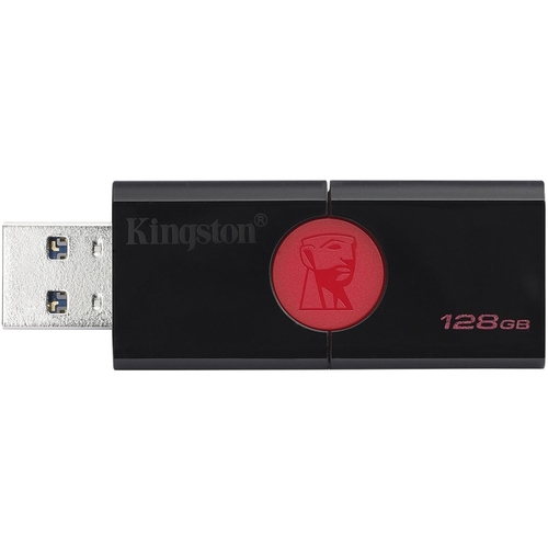 UPC 740617282573 product image for Kingston - DataTraveler 128GB USB 3.1 Gen 1 Flash Drive - Black On Red | upcitemdb.com
