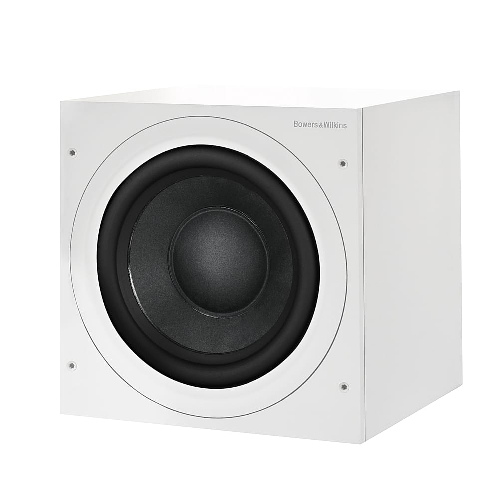 Left View: Bowers & Wilkins - 600 Series 8" 200W Powered Subwoofer - Matte White