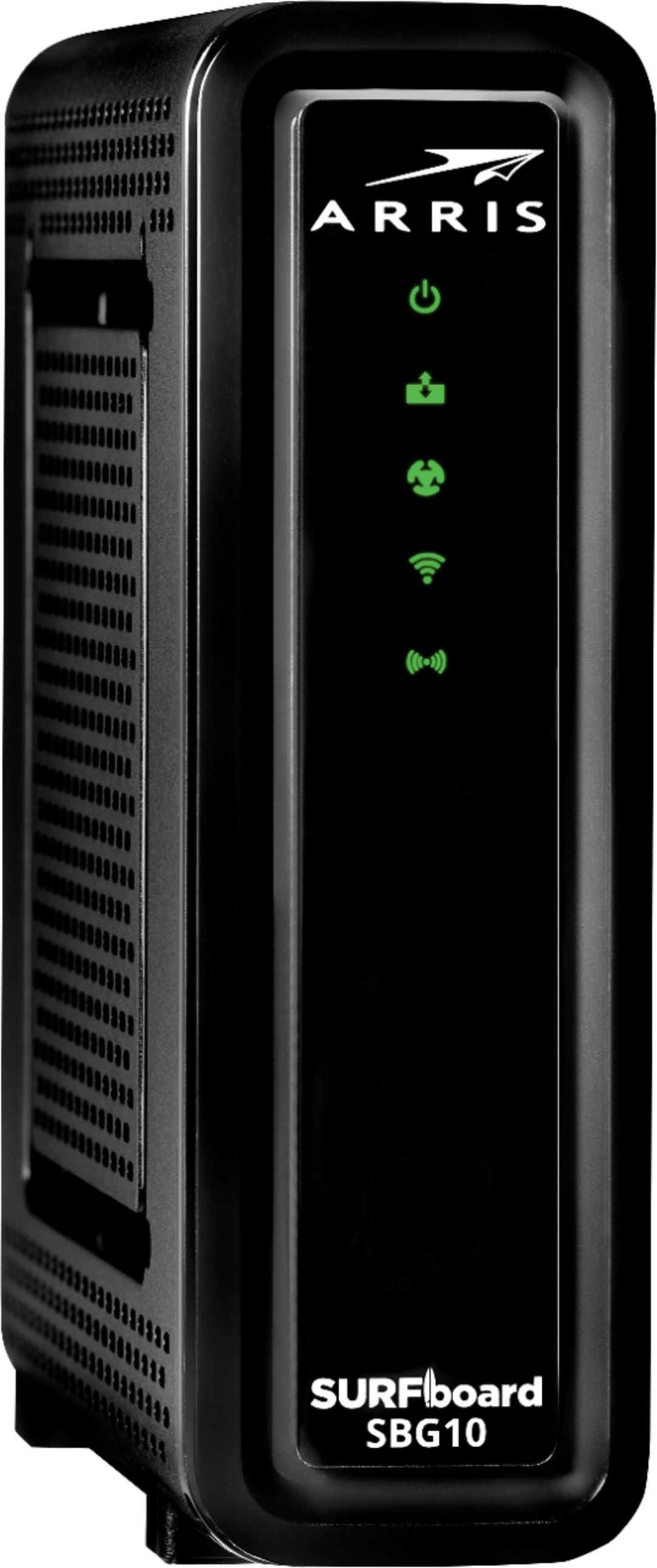 Angle View: ARRIS - SURFboard 16 x 4 DOCSIS 3.0 Cable Modem & AC1600 Wi-Fi Router - Black