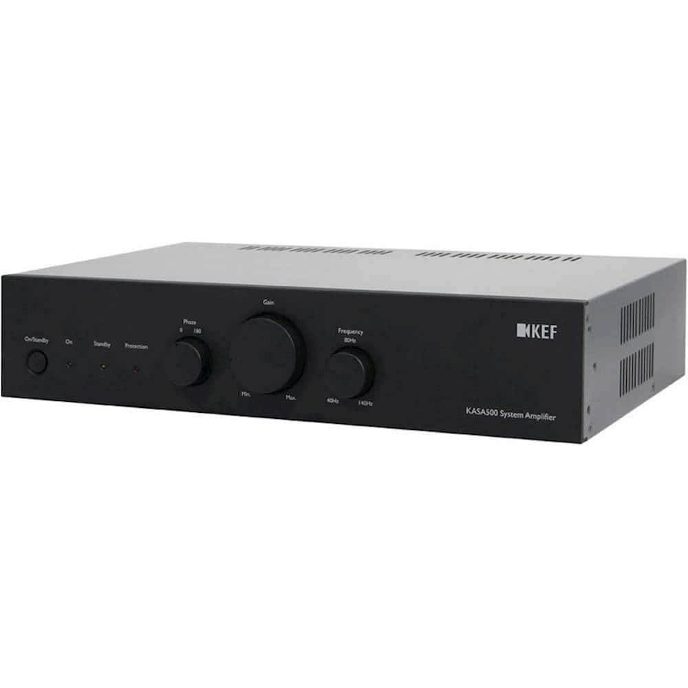 Left. KEF - 500W 2.0-Ch Amplifier - Black.