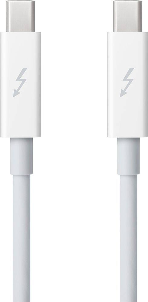 Front. Apple - Thunderbolt Cable (2.0 m) - White.
