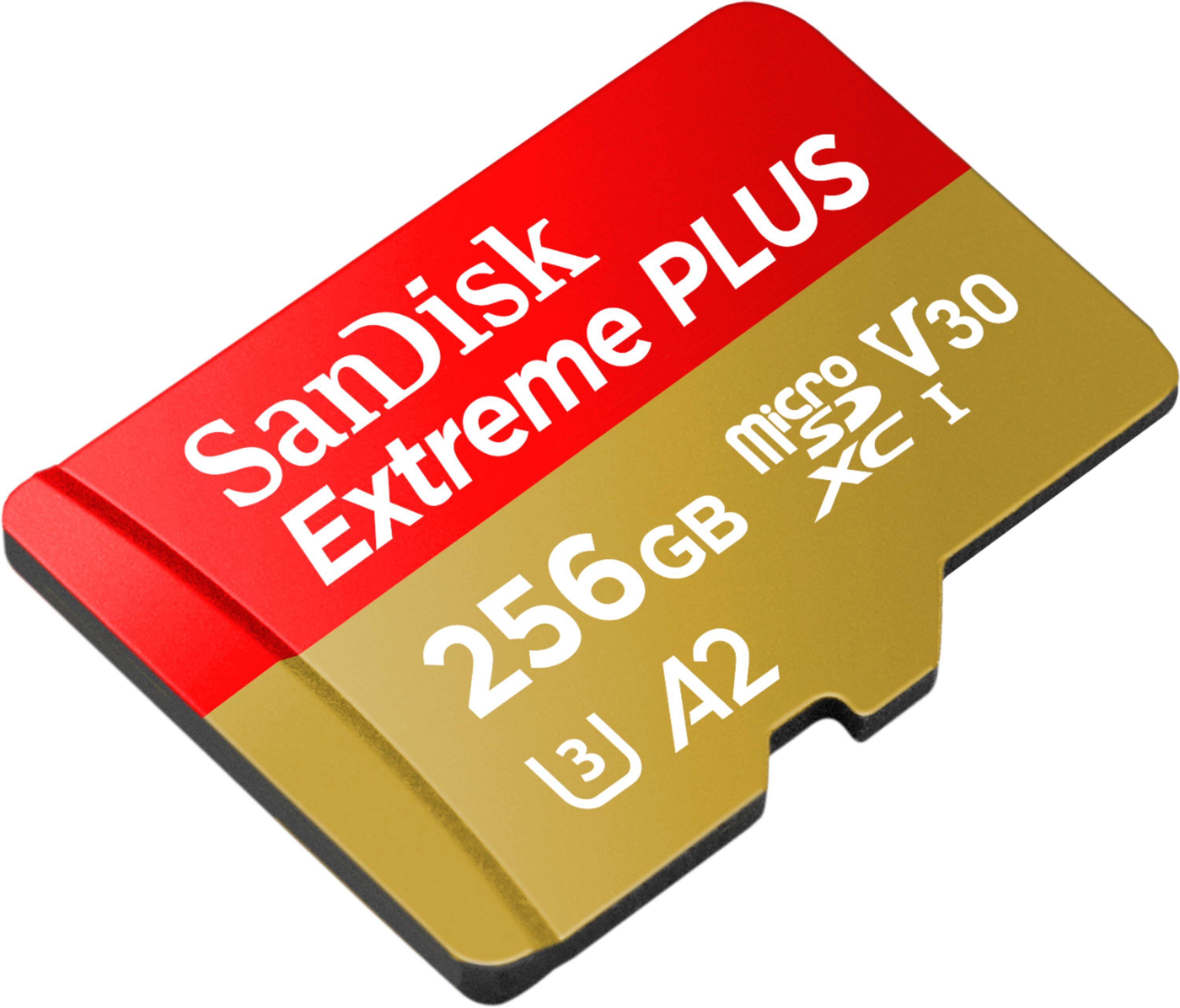 SanDisk Extreme Pro 256GB UHS-I SD Card – 200MB/s Read, 90MB/s Write – Bundle With SD/MicroSD Card Reader