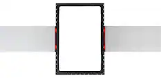 Front. Sonance - MEDIUM RECTANGLE FLEX BRACKET - Flex Bracket for Select 6.5" Speakers (10-Pack) - Black.