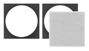 Sonance - Visual Performance 6-1/2" Square Adapter with Grille (Pair) - Paintable White - Front_Zoom