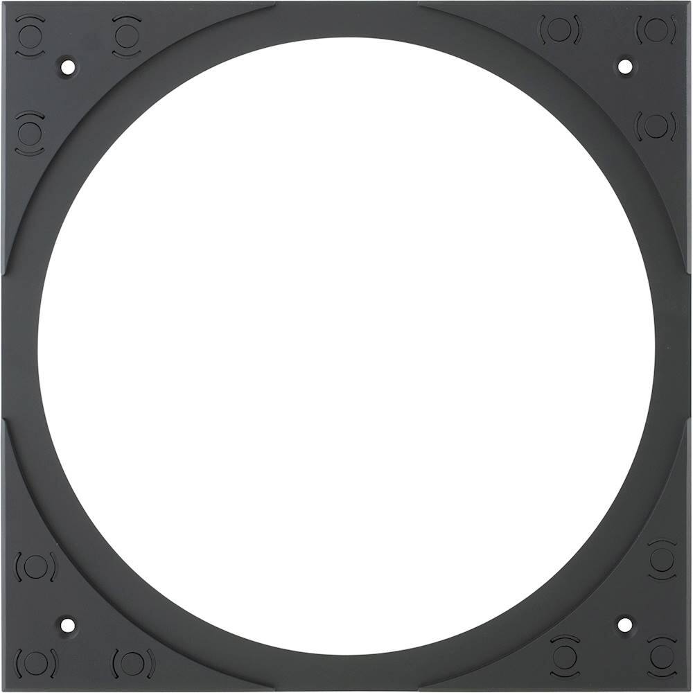 Angle. Sonance - VP6SQ SQUARE ADAPTOR W/ GRILLE - Visual Performance 6-1/2" Square Adapter with Grille (2-Pack) - Paintable White.