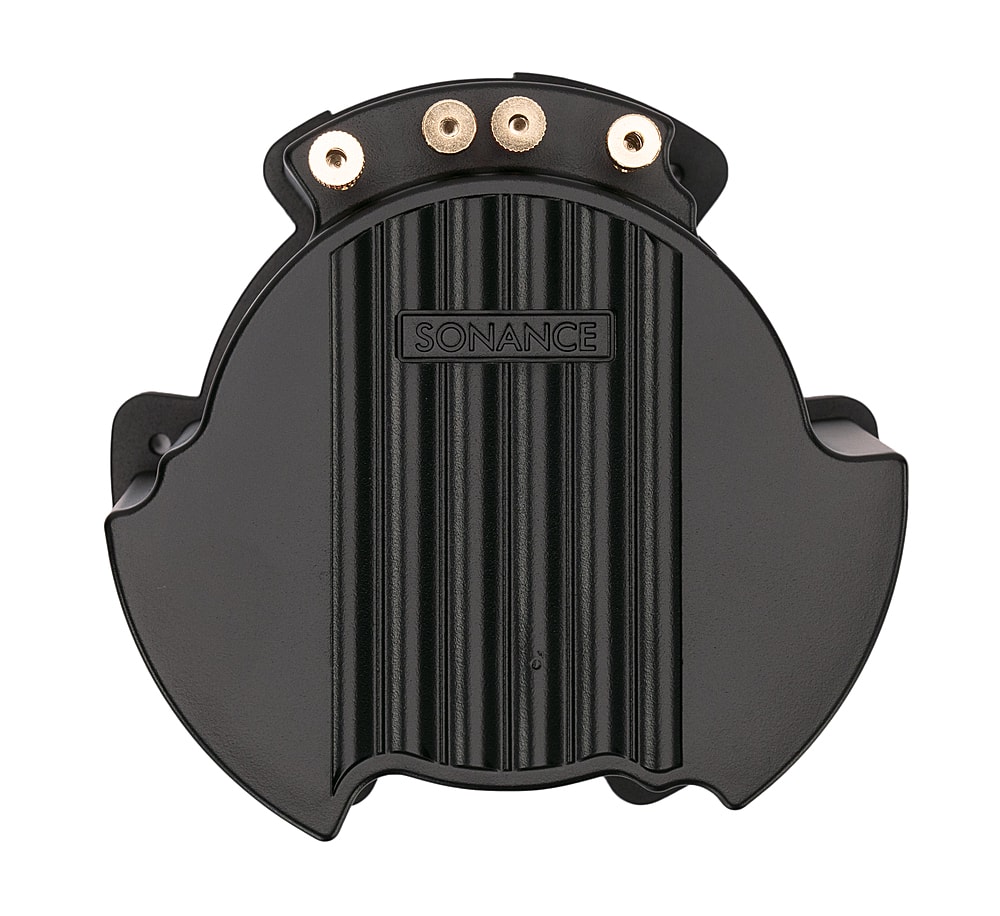 Angle. Sonance - SMALL ROUND RETROFIT ENCLOSURE - Visual Performance 4" Round Retrofit Enclosure for Select Speakers (2-Pack) - Black.