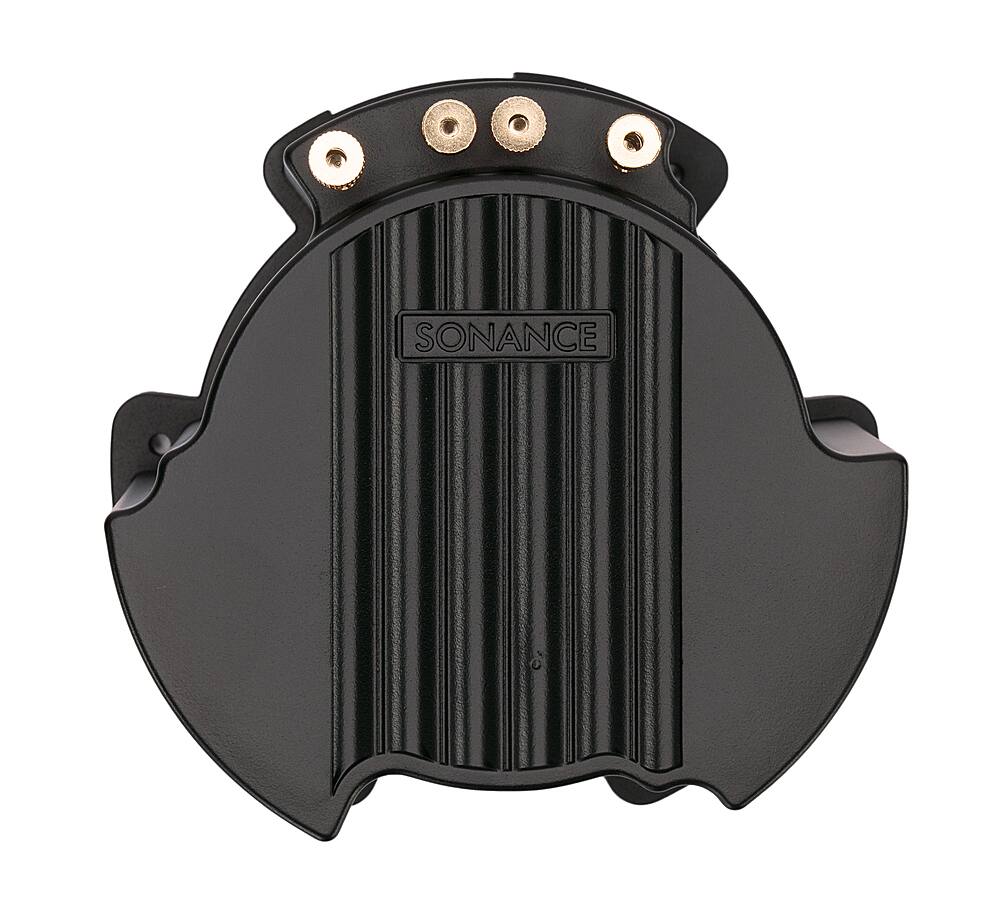 Angle. Sonance - SMALL ROUND RETROFIT ENCLOSURE - Visual Performance 4" Round Retrofit Enclosure for Select Speakers (2-Pack) - Black.