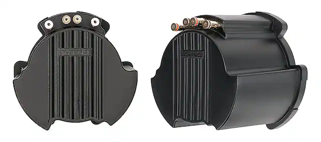 Front. Sonance - SMALL ROUND RETROFIT ENCLOSURE - Visual Performance 4" Round Retrofit Enclosure for Select Speakers (2-Pack) - Black.