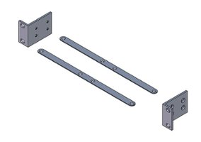 Rack Mount Bracket for Sonance Sonamp 2-100 and DSP 2-150 Amplifiers (Each) - Black - Front_Zoom
