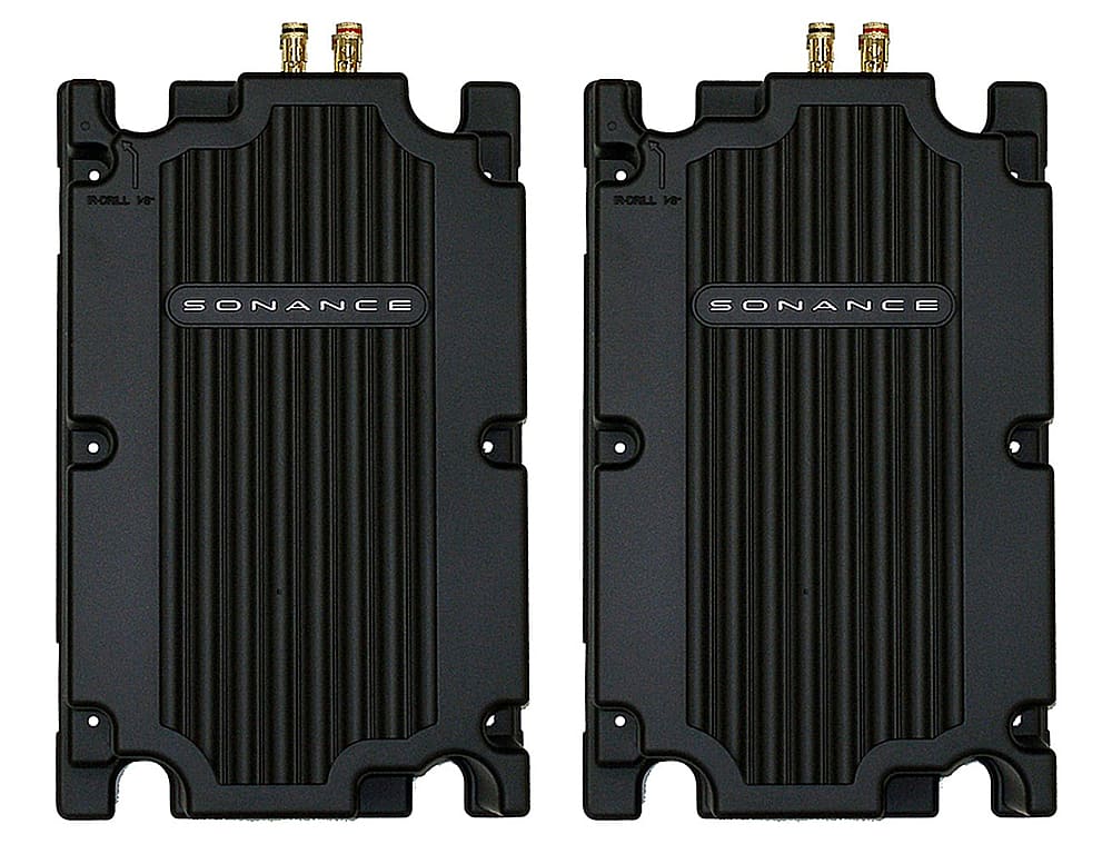 Front. Sonance - MEDIUM RECTANGLE RETROFIT ENCLOSURE - Visual Performance Enclosure for select 6.5" In-wall Rectangle Speakers (2-Pack) - Black.