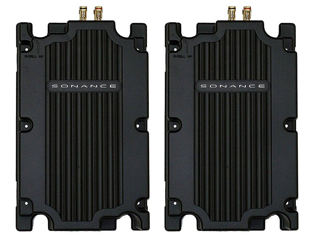 Front. Sonance - MEDIUM RECTANGLE RETROFIT ENCLOSURE - Visual Performance Enclosure for select 6.5" In-wall Rectangle Speakers (2-Pack) - Black.