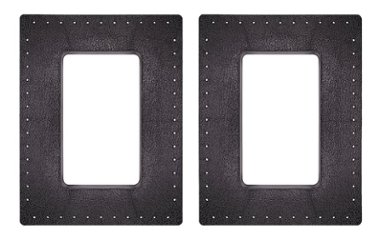 Sonance - Small Rectangle Masonry Bracket for Select Speakers (2-Pack) - Black - Front_Zoom
