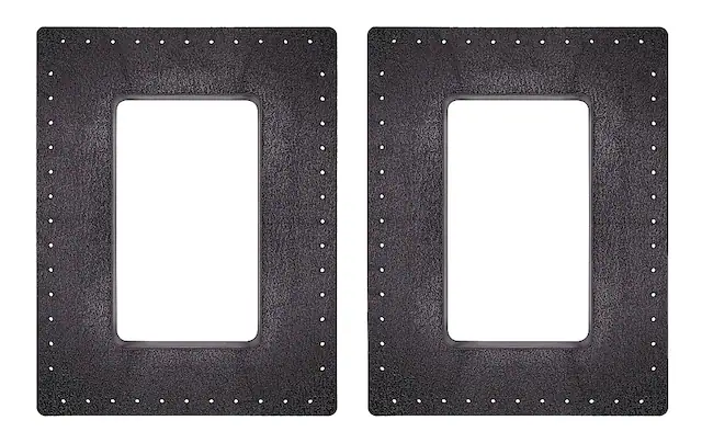 Front. Sonance - Small Rectangle Masonry Bracket for Select Speakers (2-Pack) - Black.