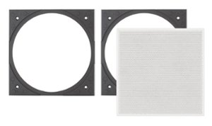 Sonance - Visual Performance 4" Square Adapter with Grille (2-Pack) - Paintable White - Front_Zoom