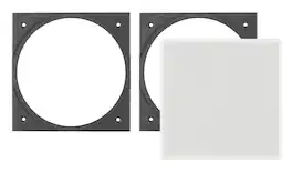 Sonance - SQUARE ADAPTER WITH GRILLE - Visual Performance 4" Square Adapter with Grille (2-Pack) - Paintable White