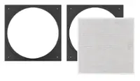 Front. Sonance - VPXT8SQ SQUARE ADAPTER WITH GRILLE - Visual Performance Extreme 8" Large Square Adapter (Pair) - Paintable White.