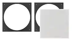 Front. Sonance - VPXT8SQ SQUARE ADAPTER WITH GRILLE - Visual Performance Extreme 8" Large Square Adapter (Pair) - Paintable White.