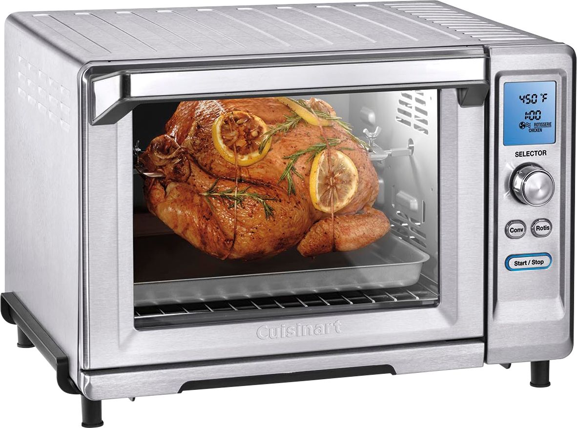Angle View: Cuisinart - Convection Toaster/Pizza Oven - Brushed Stainless