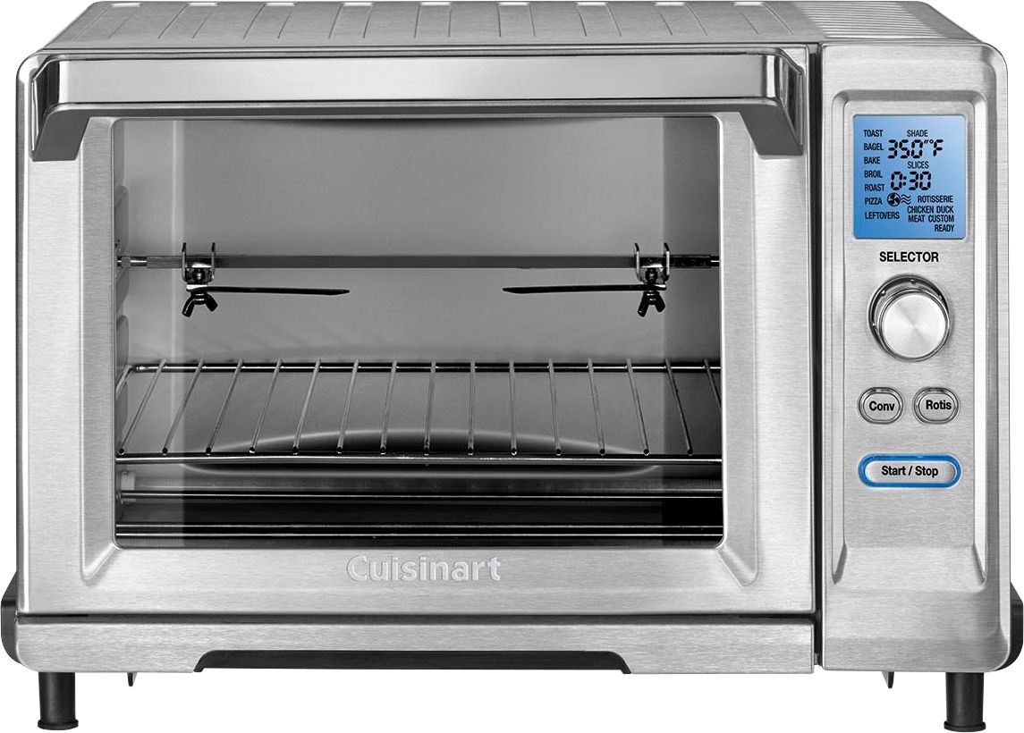 1600W Stainless Steel Convection Counter Top Toaster Oven With Rotisserie  17L