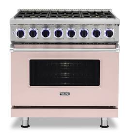 Viking - 36"W./24"D. Dual Fuel Sealed Burner Range-6 Burners - Blush
