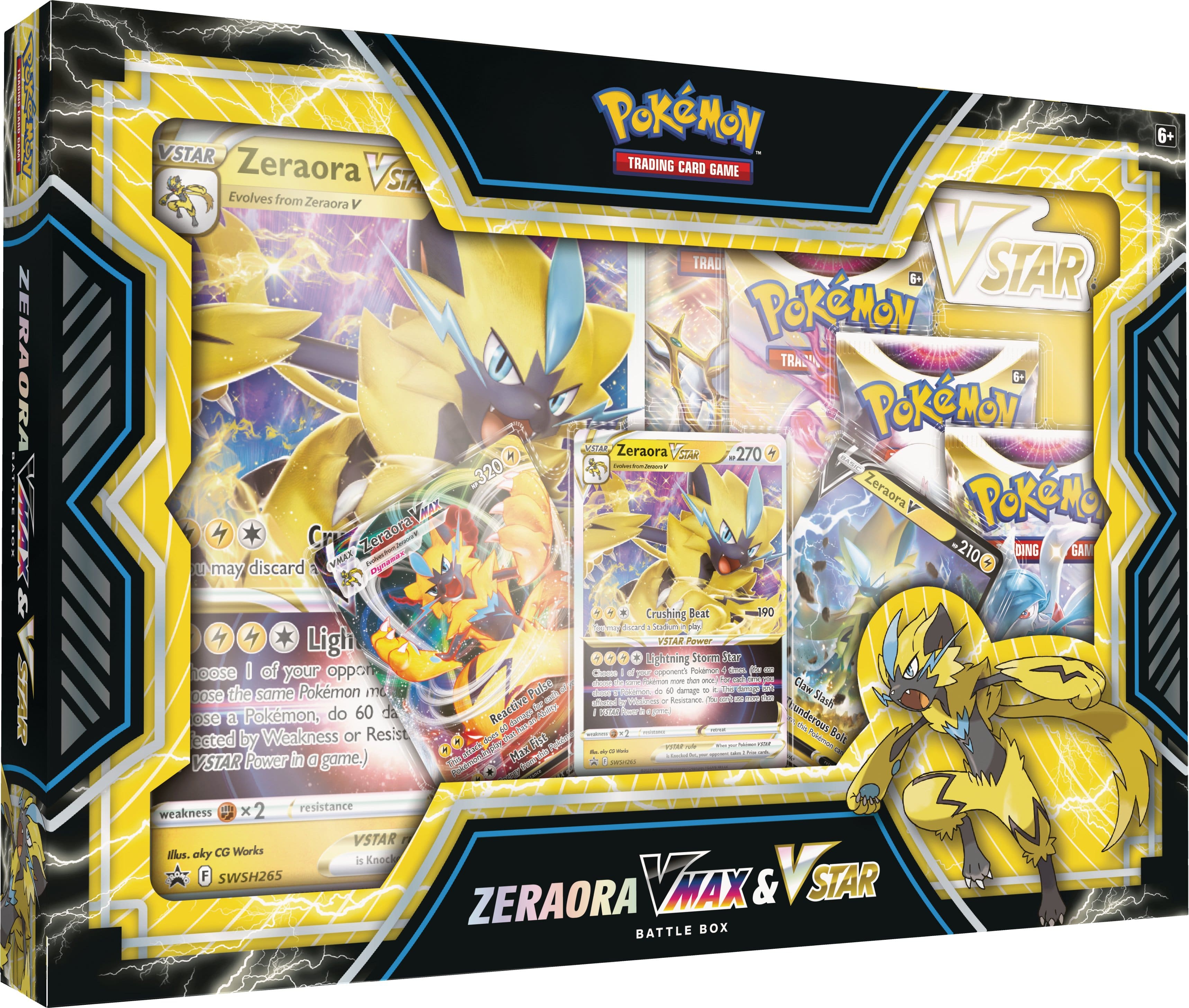 Front. Pokémon - Trading Card Game: VSTAR Battle Box - Zeraora or Deoxys - Styles May Vary.