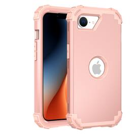 UUCOVER - Heavy Duty Protective Case for iPhone 17e / iPhone 16e ,Shockproof Silicone+PC Hybrid Case Anti-Scratch Back Cover - Rosegold