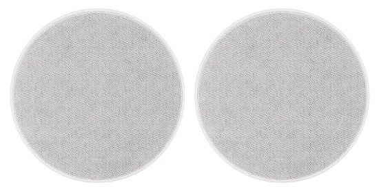 Front Zoom. Sonance - Visual Performance 8" Round Replacement Grille (2-Pack) - Paintable White.