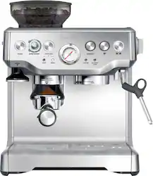Breville - the Barista Express Espresso Machine with 15 bars of pressure, Milk Frother and integrated grinder - Stainless Steel - Front_Zoom