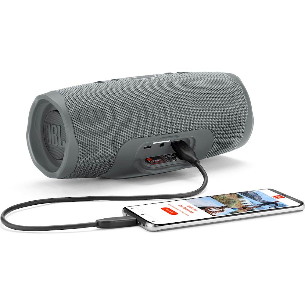 Best Buy JBL Charge 4 Portable Bluetooth Speaker Gray Stone